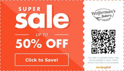 com promo code and other discount voucher. . Wolferman coupon code
